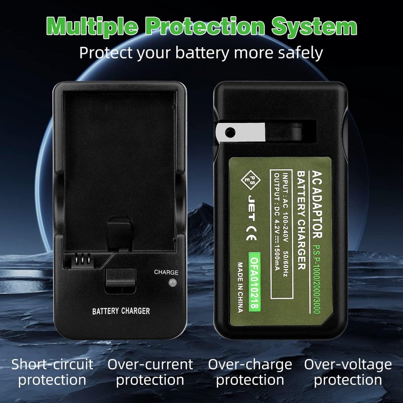 OSTENT US Battery Desktop Wall Charger Stand for Sony PSP 1000 2000 3000 - Image 3